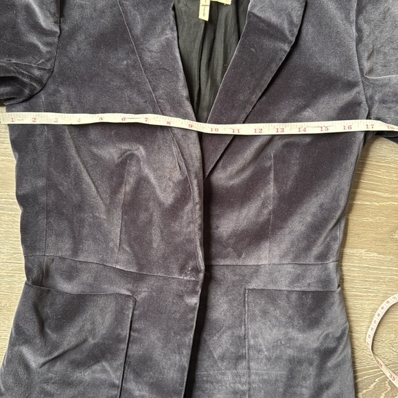 Rebecca Taylor Stretch Velvet Blazer 2 - Picture 11 of 13